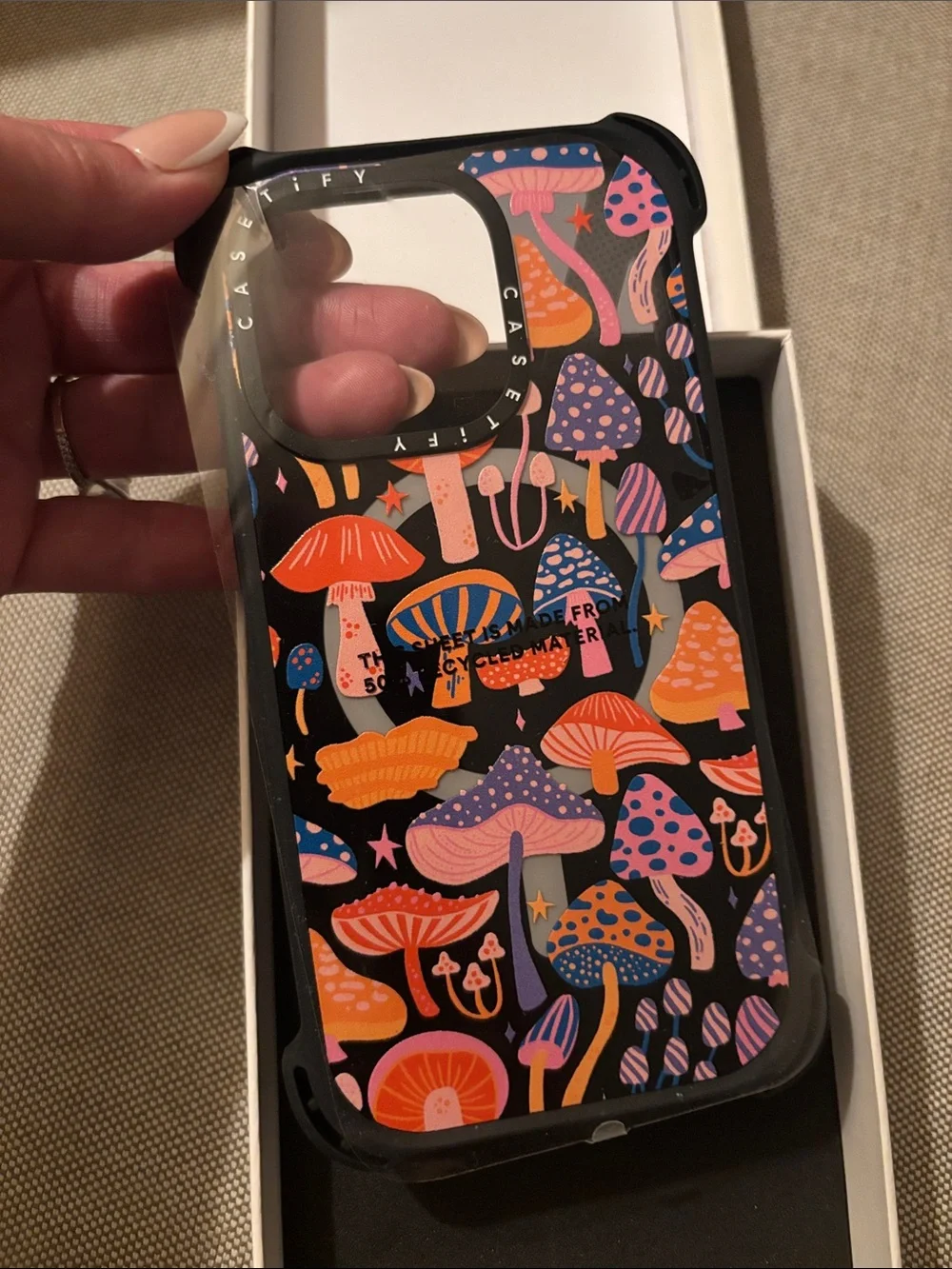 CASETiFY Bounce iPhone 14 Pro Case Magic Mushrooms